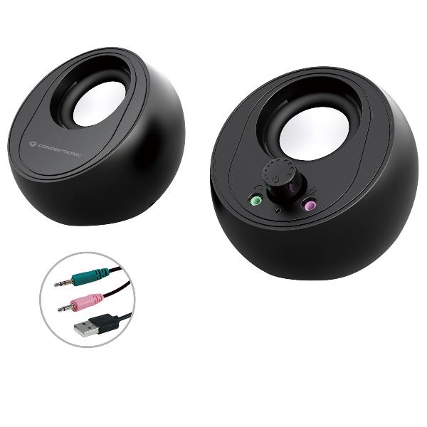 Conceptronic MINI SPEAKER 2.0 BLACK JACK 3.5